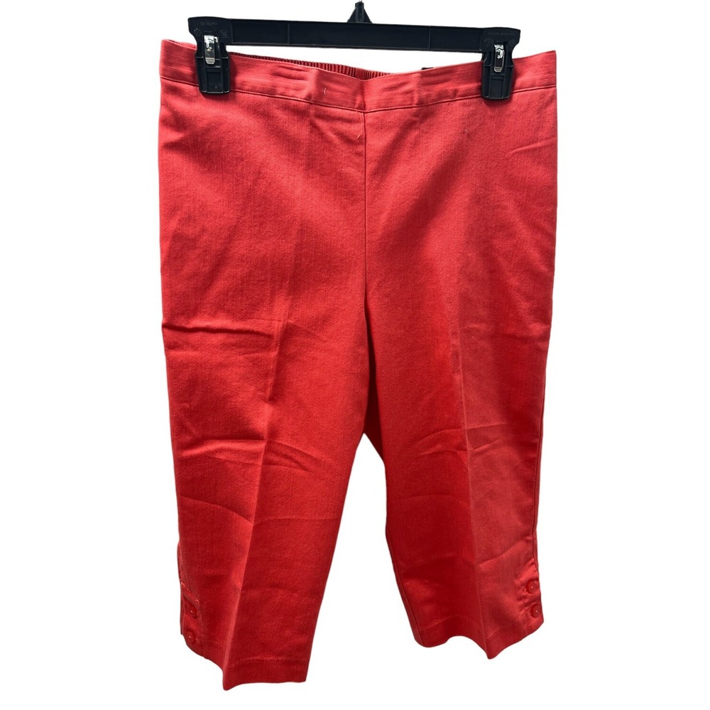 Alfred Dunner Capri Pants Petite  Elastic Waist Pull On Size 10 Petite Peach